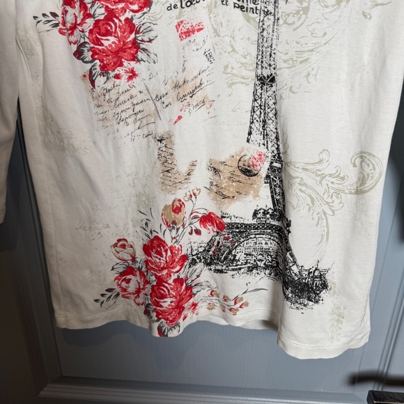 VTG‎ Y2K Laura Henley Shirt Size XS P Paris Rhinestone Fairy Grunge Cute Retro - Picture 4 of 16